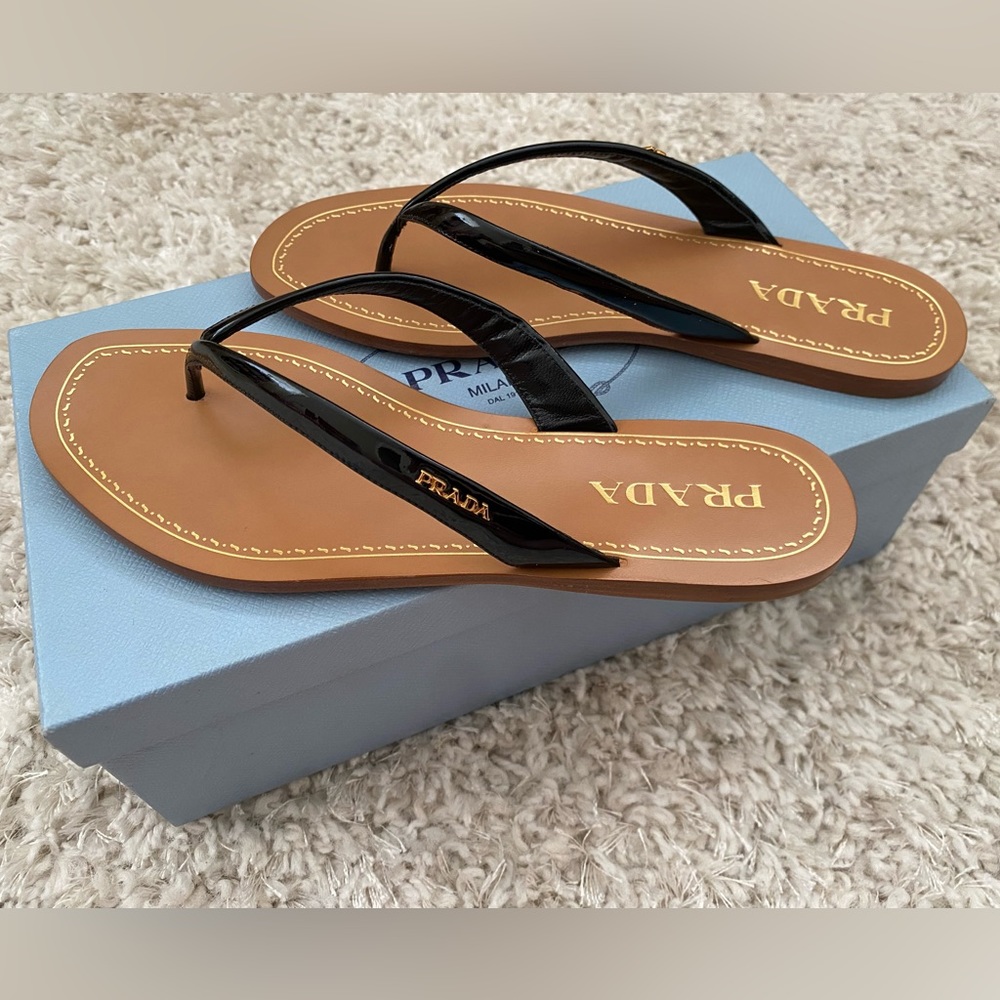 Prada Patent Leather Sandals NWT & Box